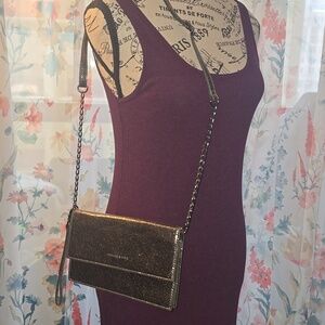 Kendall & Kylie Metallic Gold Sling Bag